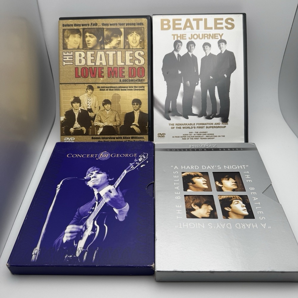 4 DVD Lot Beatles ~ A Hard Day's Night The Journey Love Me Do Concert for George